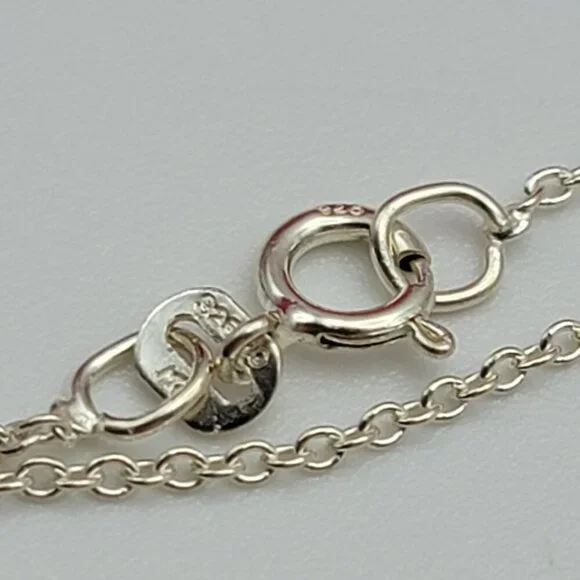 Vtg. 925 Sterling Silver Quartz Cross Pendant Necklace 18" Spring Ring Religious - Picture 7 of 8